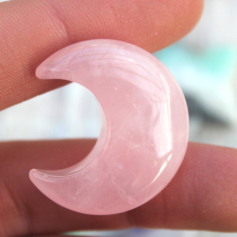 Rose Quartz Crescent Moon