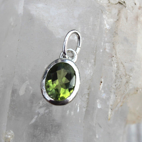 Little Peridot + 925 Silver Oval Pendant