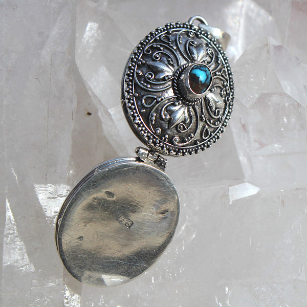 Sterling Silver + Turquoise Locket