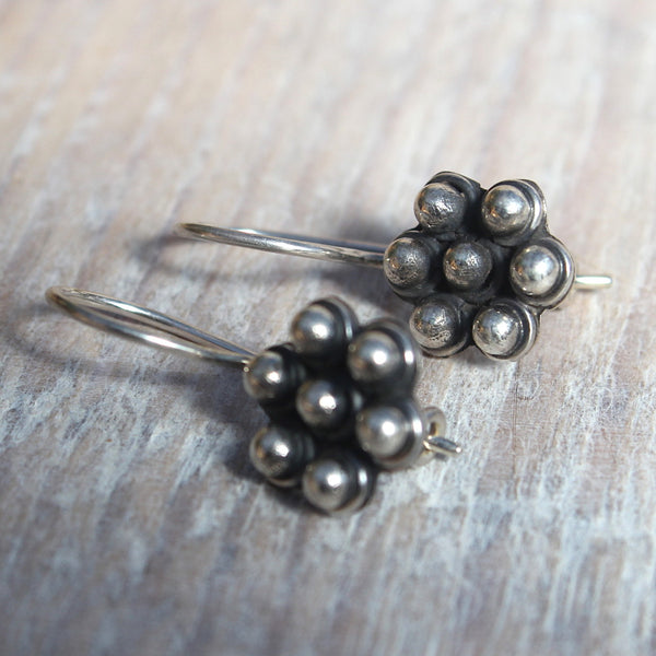 925 Sterling Silver Dotty Flower Earrings