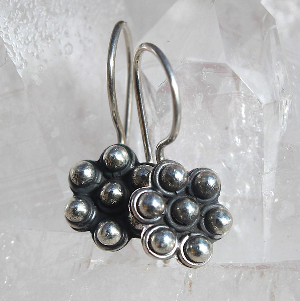 925 Sterling Silver Dotty Flower Earrings