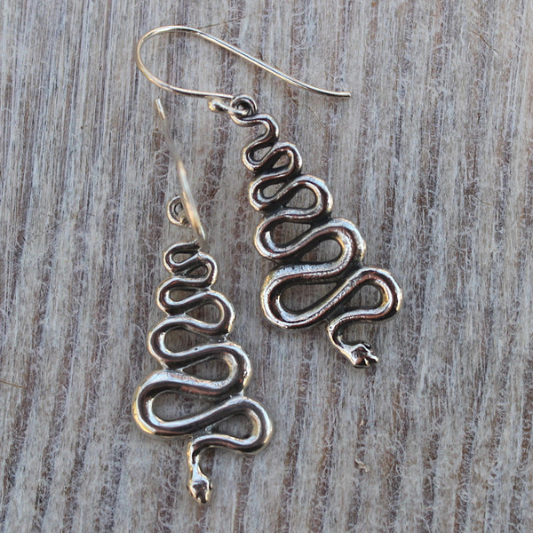 925 Sterling Silver Sacred Snakes Earrings