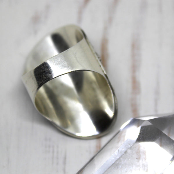 Sterling Silver Balinese Shield Ring
