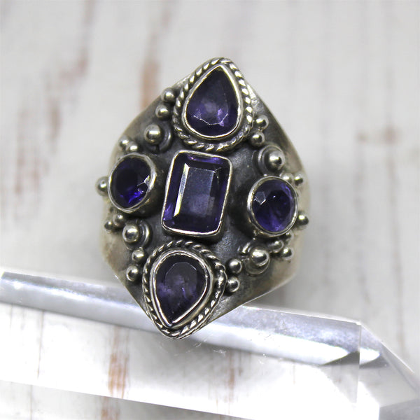 Sterling Silver and Iolite Ring