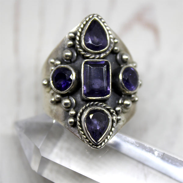Sterling Silver and Iolite Ring