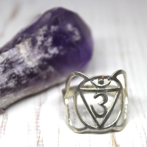 Third Eye Chakra Sterling Silver Ring