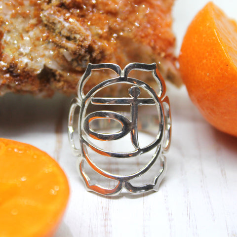 Sacral Chakra Sterling Silver Ring