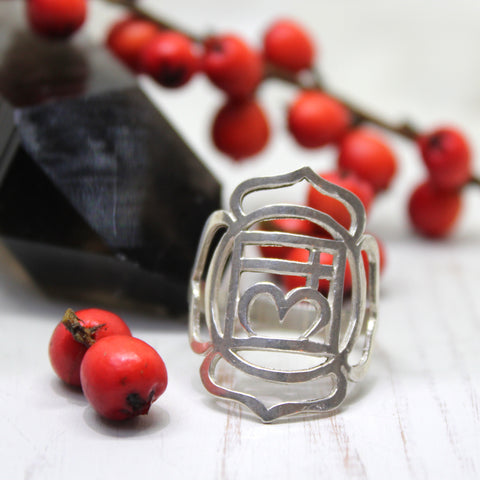 Root Chakra Sterling Silver Ring