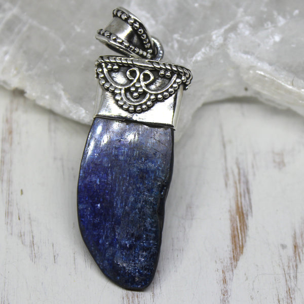 925 Silver and Blue Kyanite Pendant