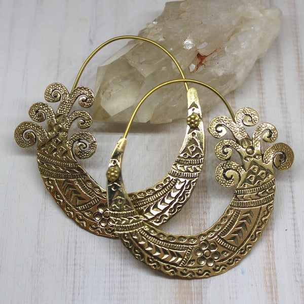 Handmade Brass 'Kamya' Earrings