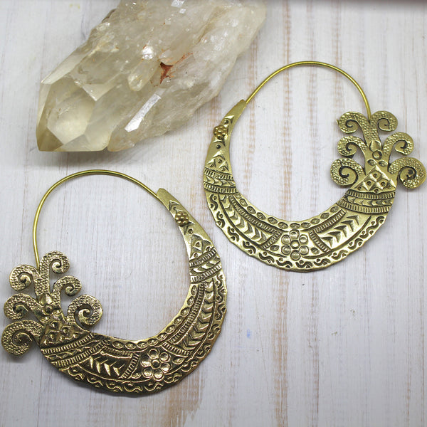 Handmade Brass 'Kamya' Earrings