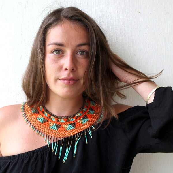 Handmade Mexican Beaded Collar