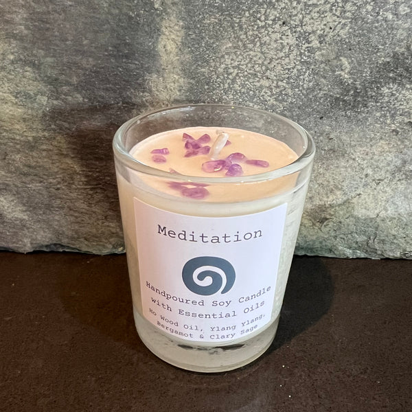 Essential Oil & Soy wax Recycled Glass 9cl Votive Candle