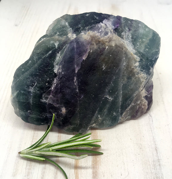 Purple, Green and Blue Fluorite Chunk