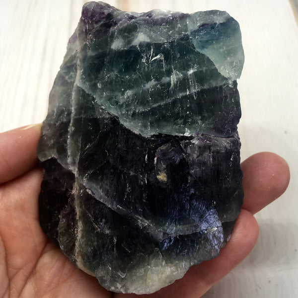 Purple, Green and Blue Fluorite Chunk