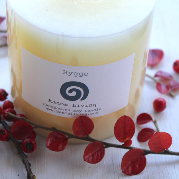 Essential Oil & Natural Vegetable Wax 'Hygge' Pillar Candles