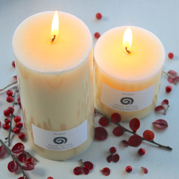 Essential Oil & Natural Vegetable Wax 'Hygge' Pillar Candles