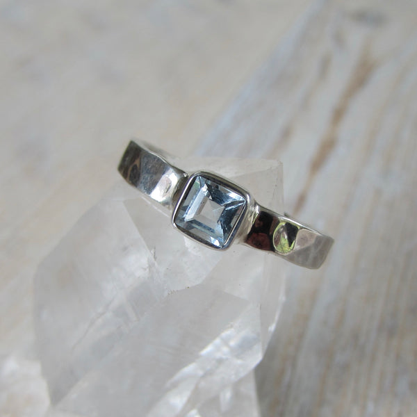 Topaz and 925 Silver Mini Rings