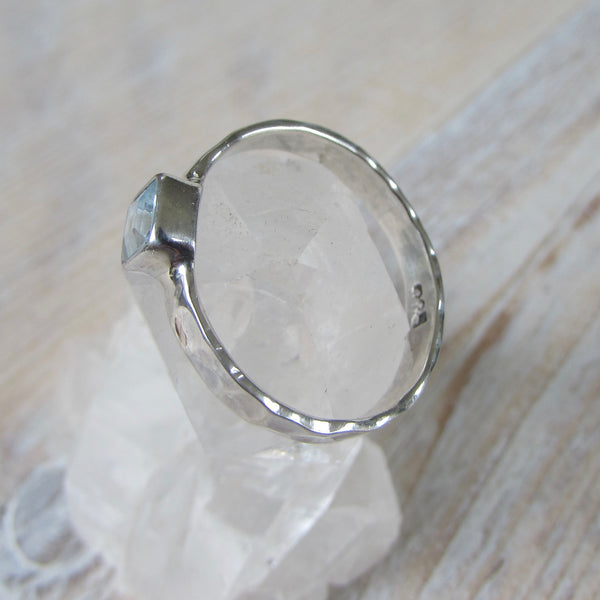 Topaz and 925 Silver Mini Rings
