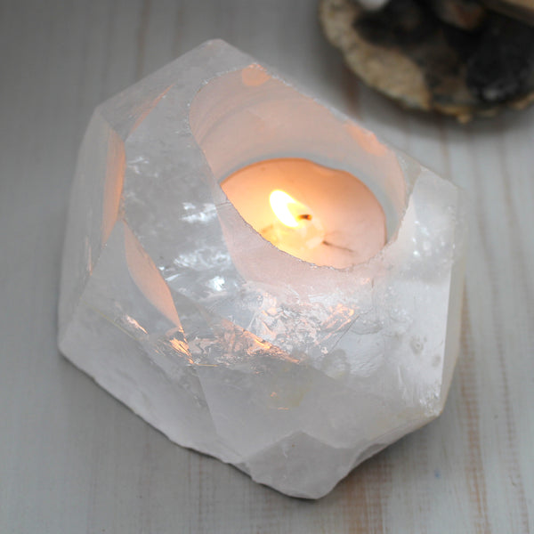 Crystal Cluster Tea Light Candle Holder