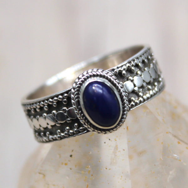 Sterling Silver and Lapis Lazuli Ring