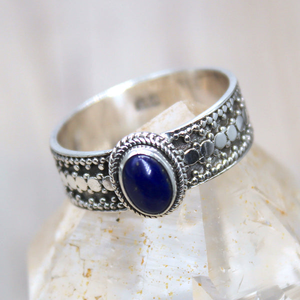 Sterling Silver and Lapis Lazuli Ring