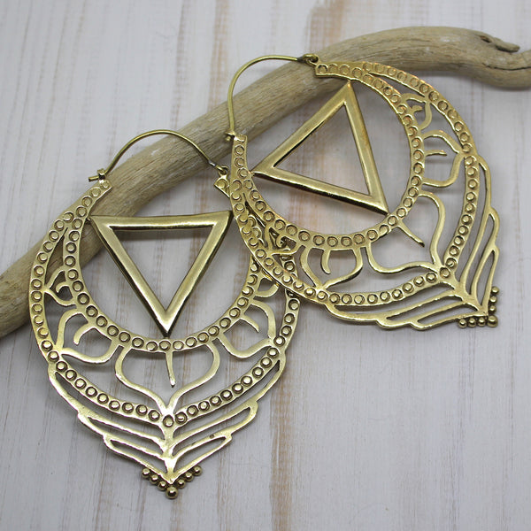 Handmade Brass 'Nalini' Earrings