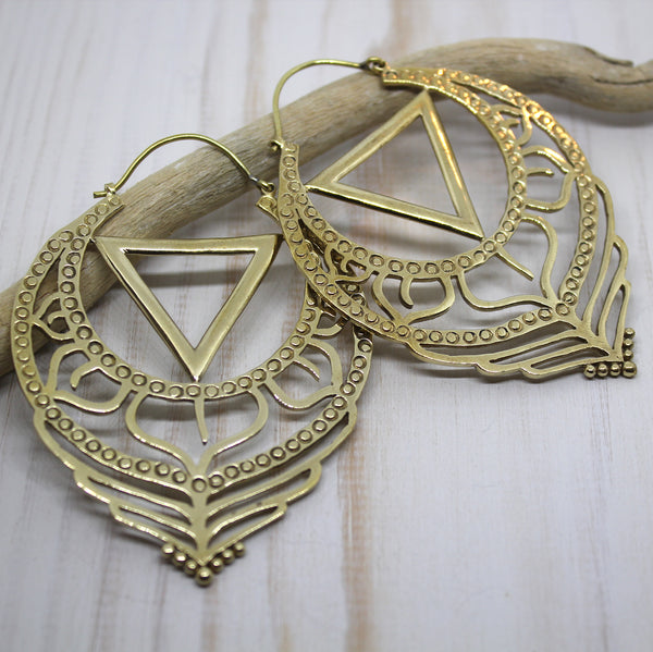 Handmade Brass 'Nalini' Earrings