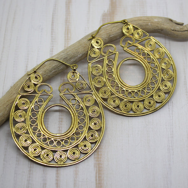 Handmade Brass 'Saisha' Earrings