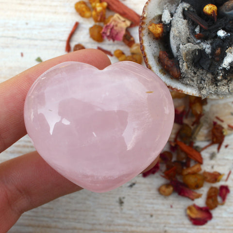 Medium Rose Quartz Heart