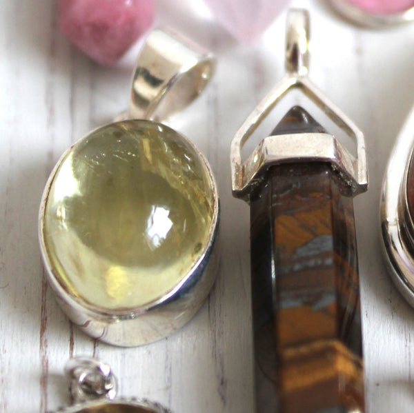 Citrine + 925 Sterling Silver Pendant