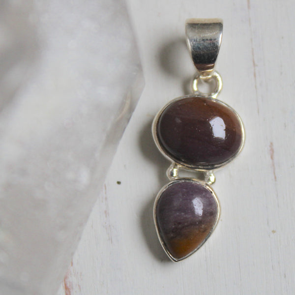 Mookaite + 925 Sterling Silver Pendant