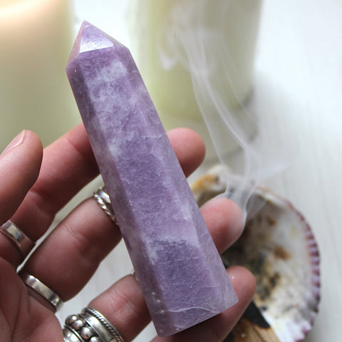 Lepidolite Point