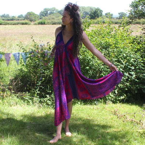 Recycled Indian Sari 'Yutika' Dress