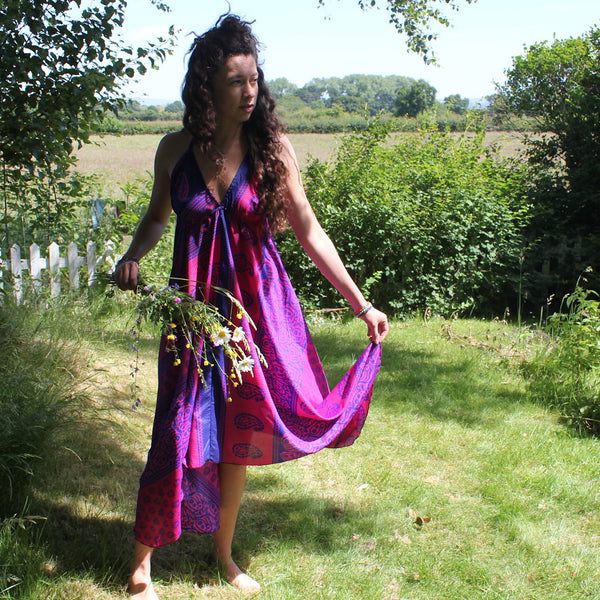 Recycled Indian Sari 'Yutika' Dress