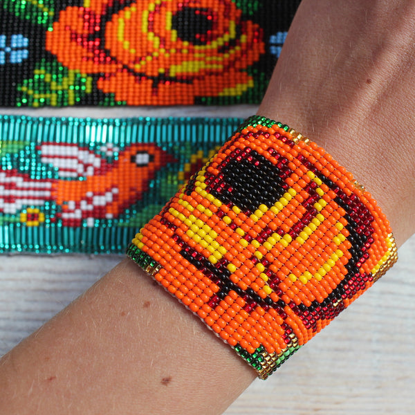 Colibrí + Rosa Bracelets from Chiapas, Mexico.