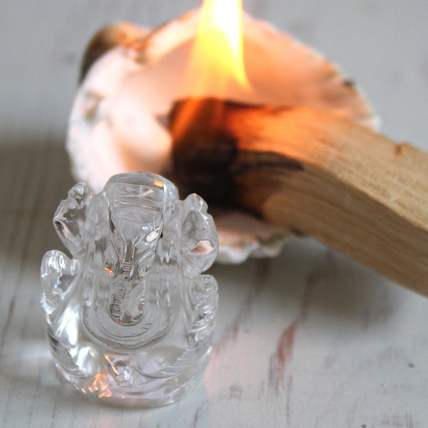Little Quartz Crystal Ganesha