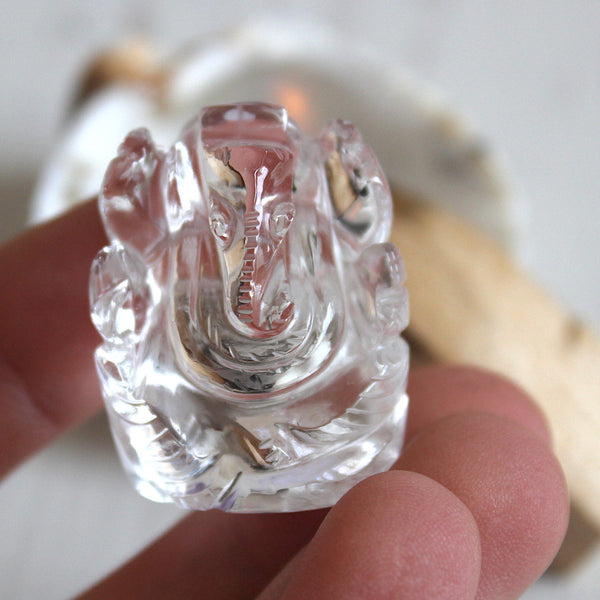 Little Quartz Crystal Ganesha