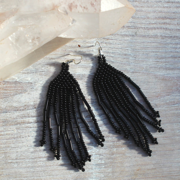 Black Little Fleco Earrings