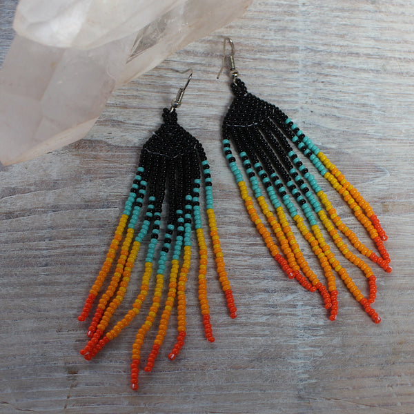 Turquoise + Fire Earrings