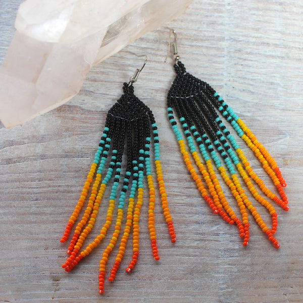 Turquoise + Fire Earrings