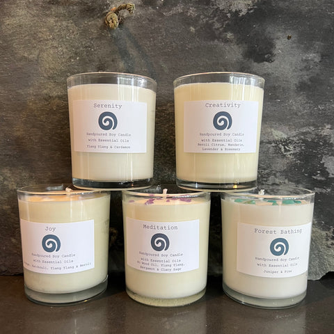 Essential Oil & Soy Wax Recycled Glass 20cl Candle